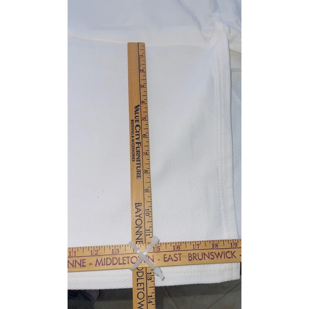 Bates of Maine Woven White Cotton Bedspread Twin Coverlet Made in Portugal